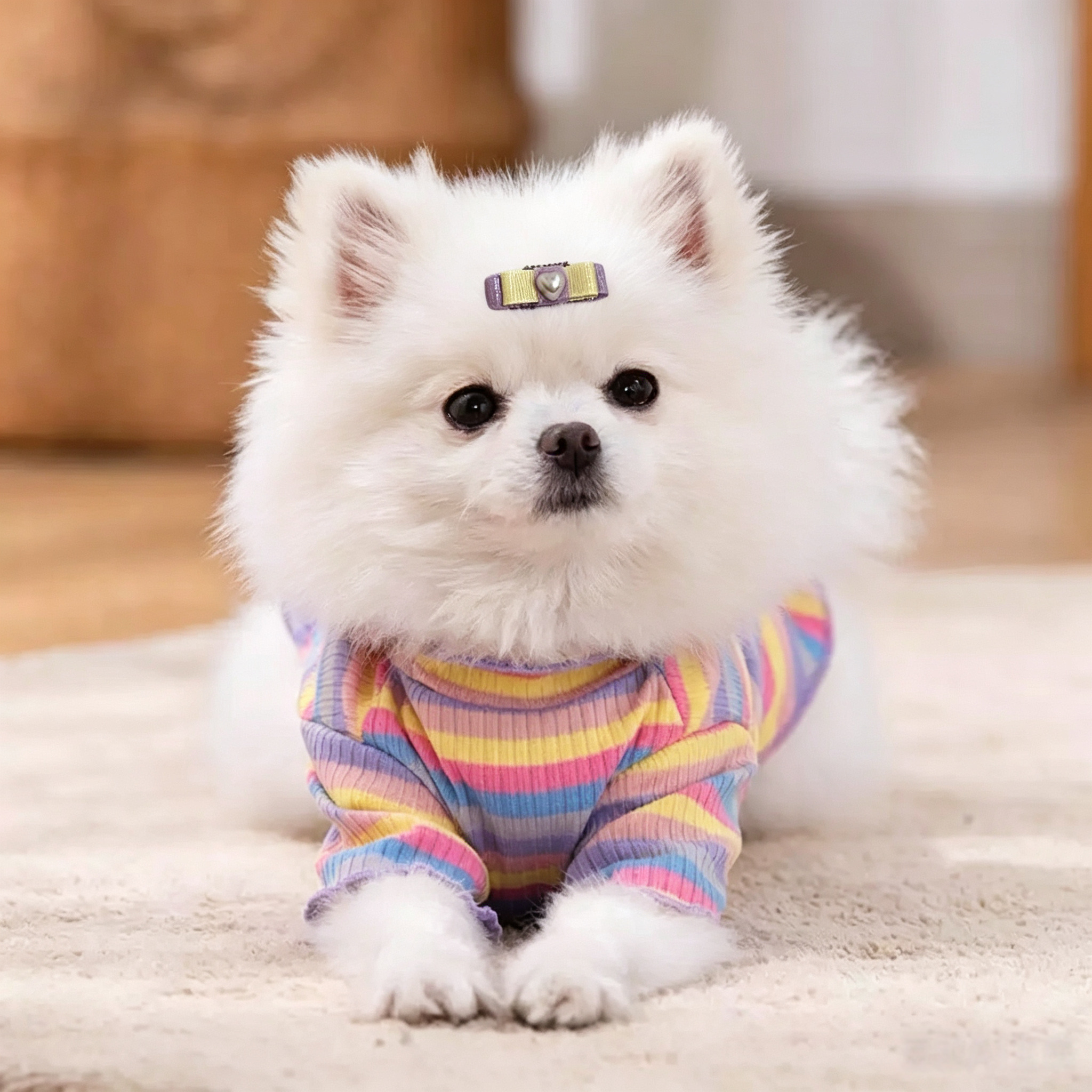 Elegant Purple Handmade Pet Hair Clips 