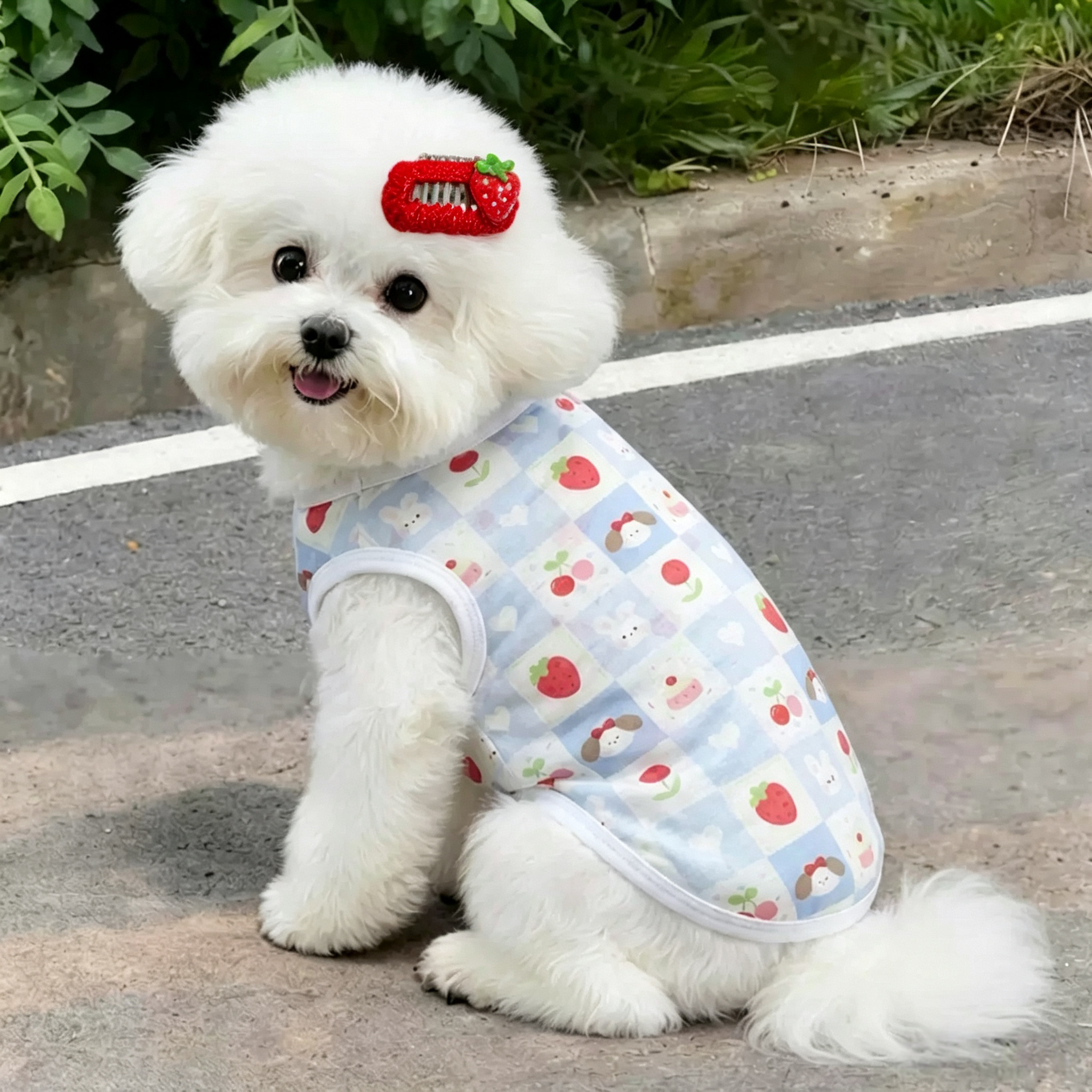 6pcs Cute Handmade Fruit Embroidery Pet Hair Clips
