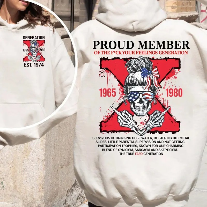 Custom Generation X Year Of Birth New Version Shirt