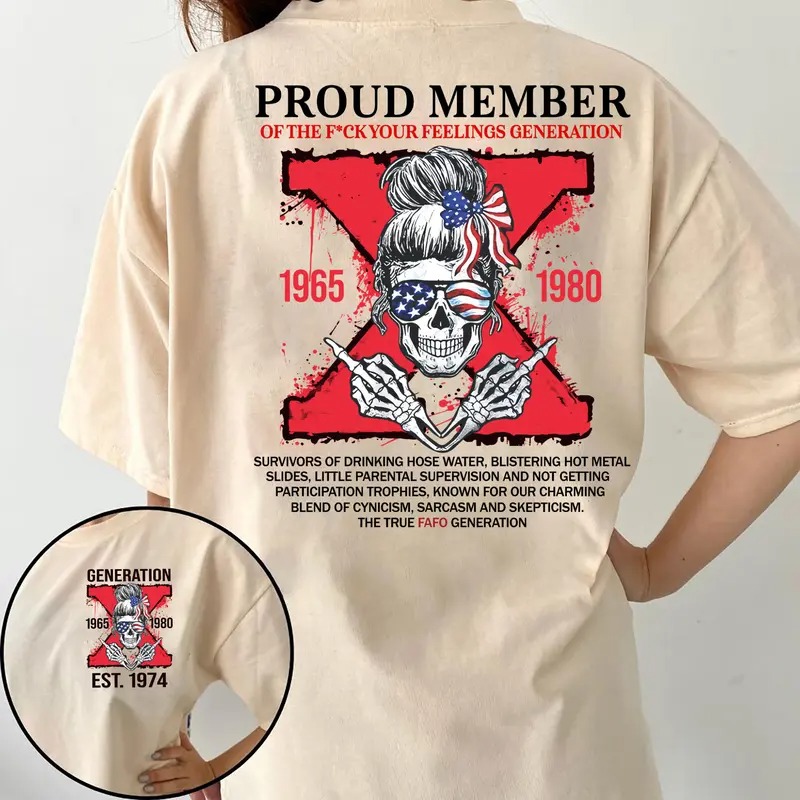 Custom Generation X Year Of Birth New Version Shirt