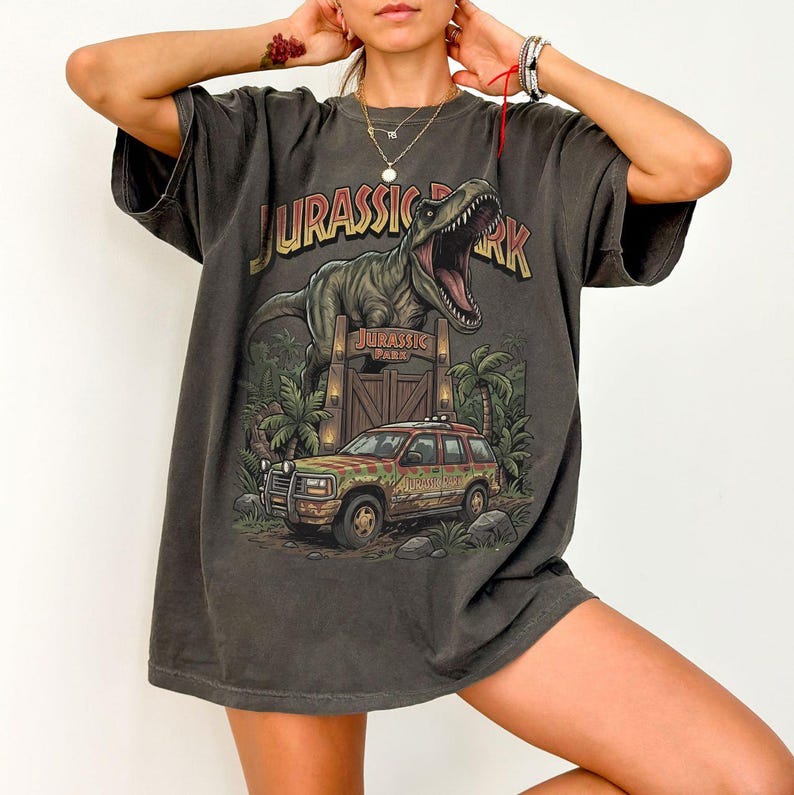 Vintage Jurassic Park Comfort Colors Shirt - Retro T-Rex Dinosaur Tee