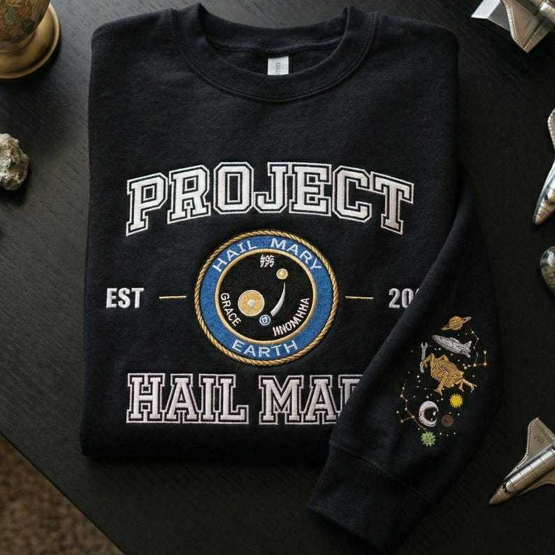Project Hail Mary Embroidered– Space Sci-Fi Bookish Pullover