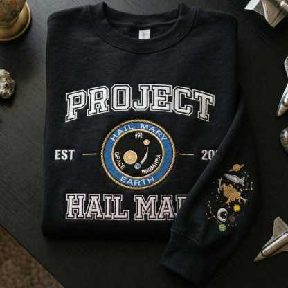 Project Hail Mary Embroidered– Space Sci-Fi Bookish Pullover