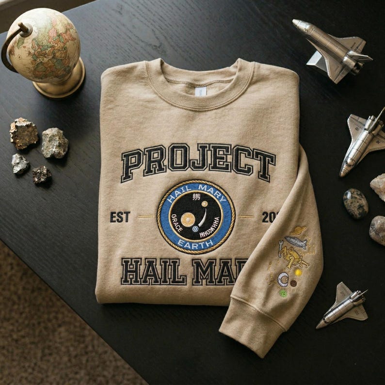 Project Hail Mary Embroidered– Space Sci-Fi Bookish Pullover