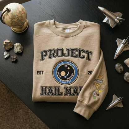 Project Hail Mary Embroidered– Space Sci-Fi Bookish Pullover