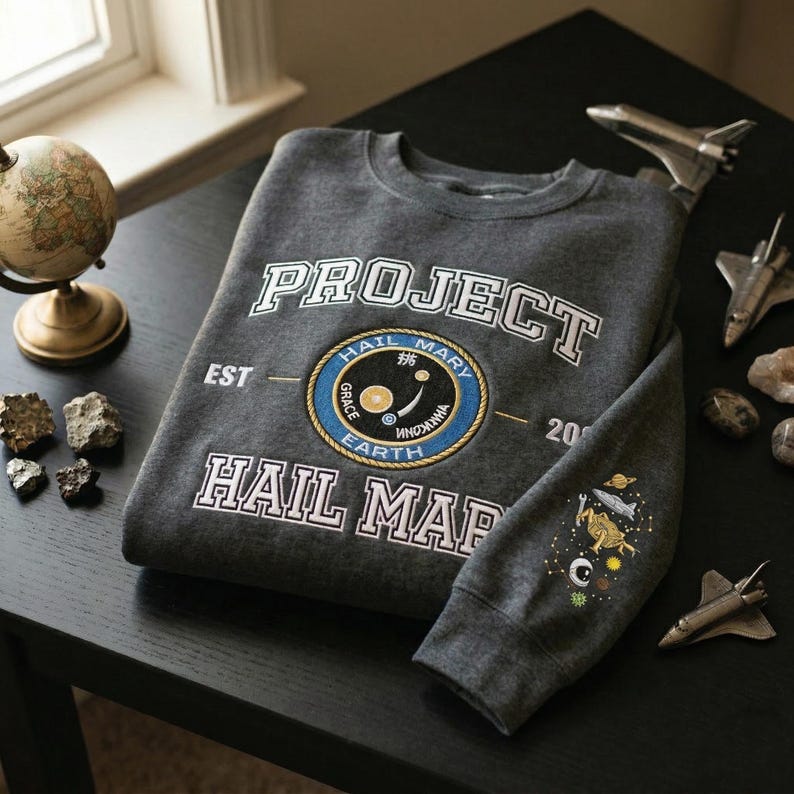 Project Hail Mary Embroidered– Space Sci-Fi Bookish Pullover