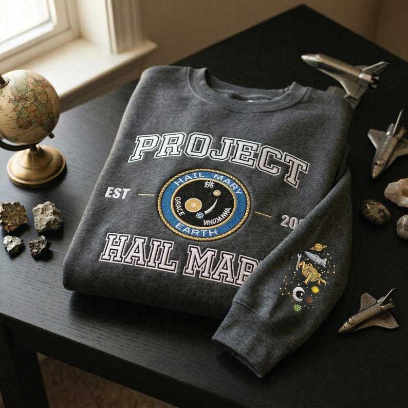 Project Hail Mary Embroidered– Space Sci-Fi Bookish Pullover
