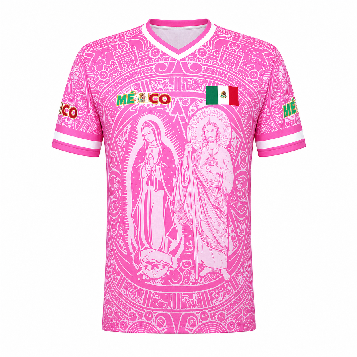 Pink Mexico-Inspired Soccer Jersey – Bold Fan Style Football Tee