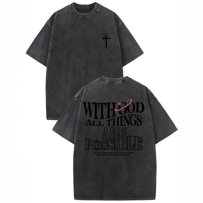 “Faith - Driven Streetwear” Vintage Cross Tee