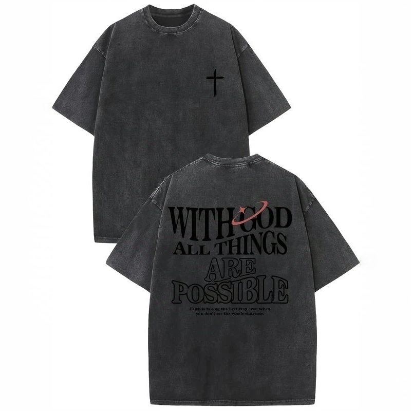 “Faith - Driven Streetwear” Vintage Cross Tee