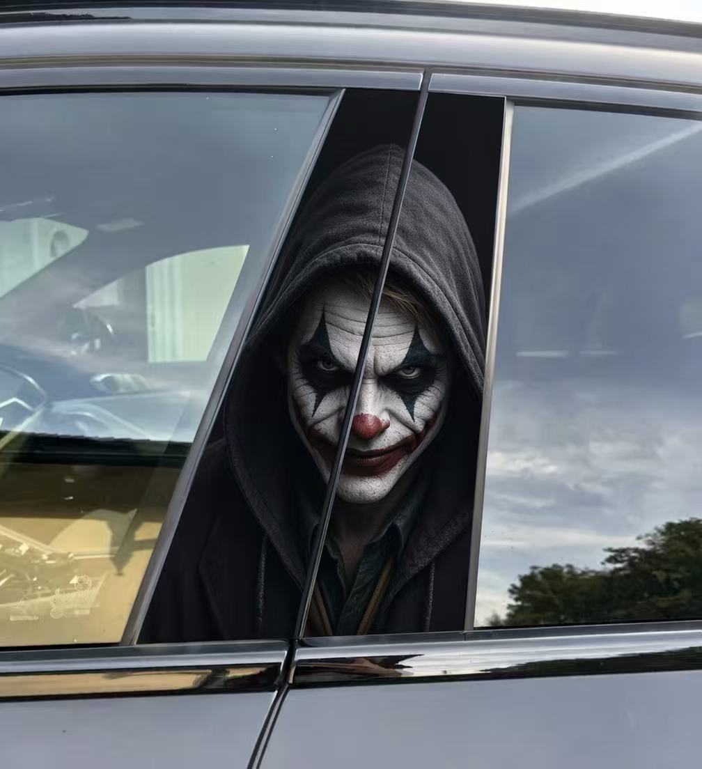 Joker in a sweatshirt - Car pillar sticker