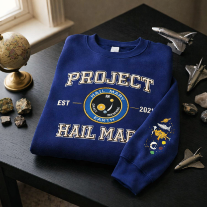 Project Hail Mary Embroidered– Space Sci-Fi Bookish Pullover