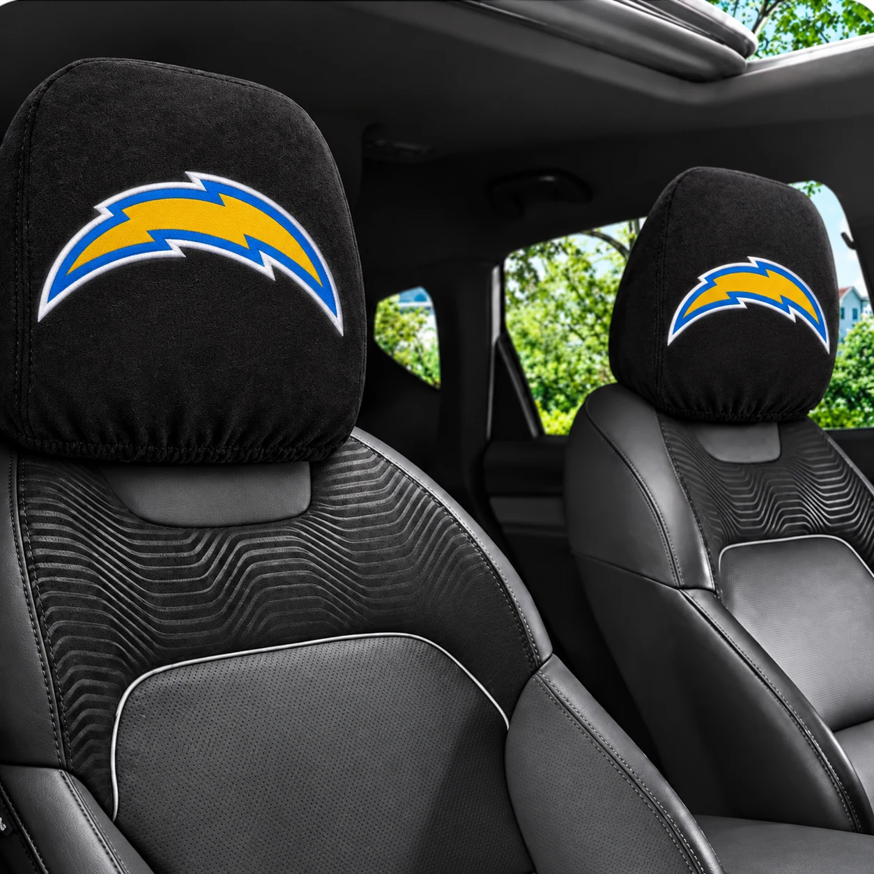 Los Angeles Chargers Football Car Headrest Covers - view 1