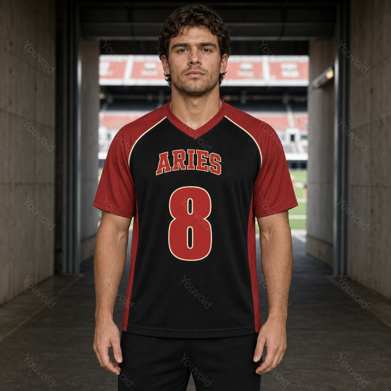 Custom Vintage #8 American Football Jersey – Bold Orange & Navy Statement Tee