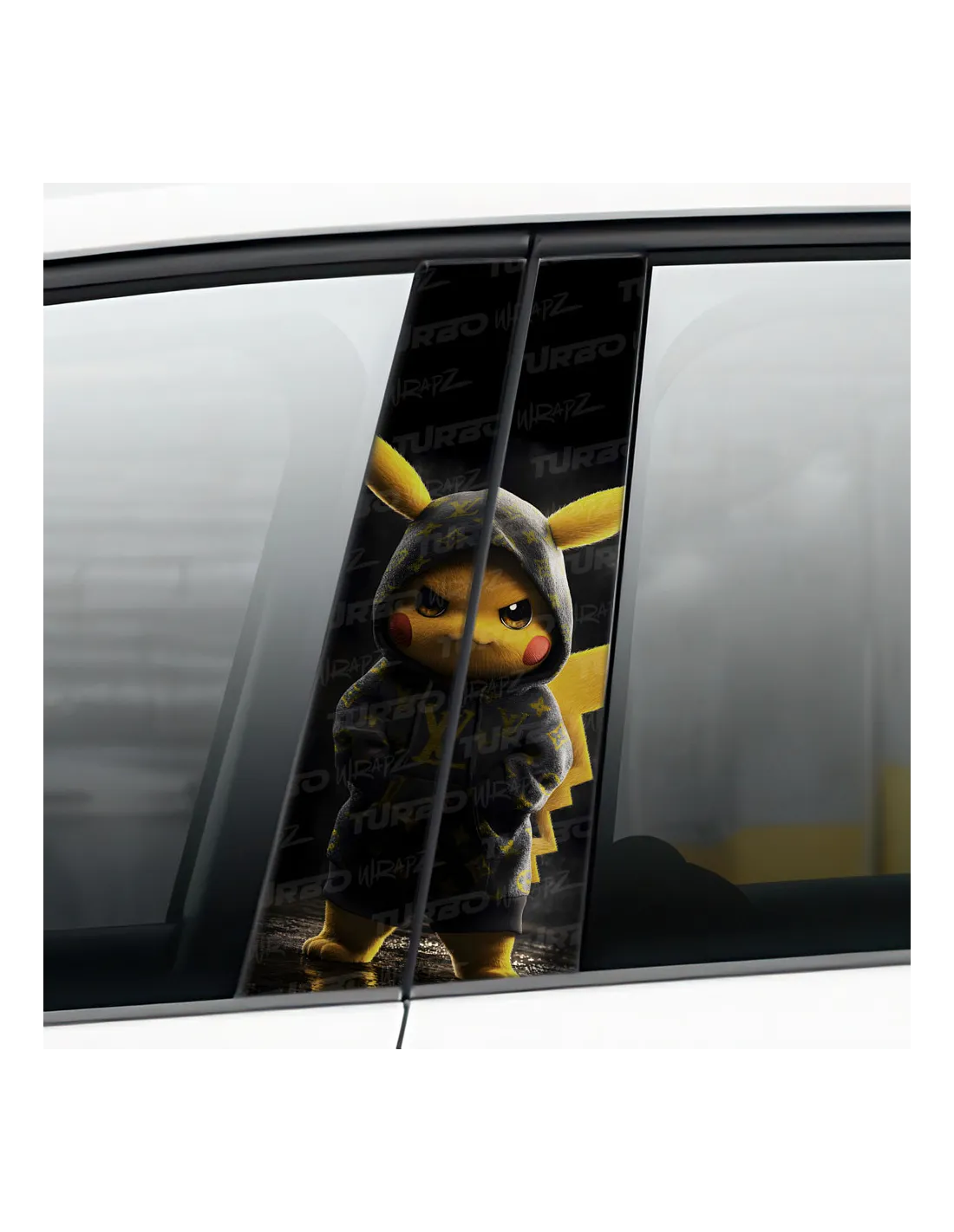 Pikachu Hypebeast - Car pillar sticker