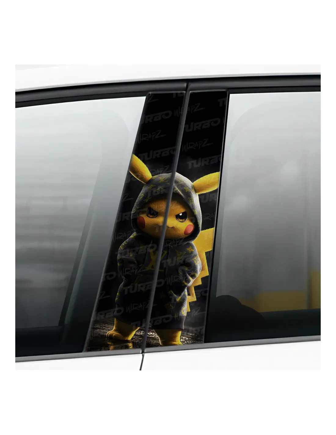 Pikachu Hypebeast - Car pillar sticker