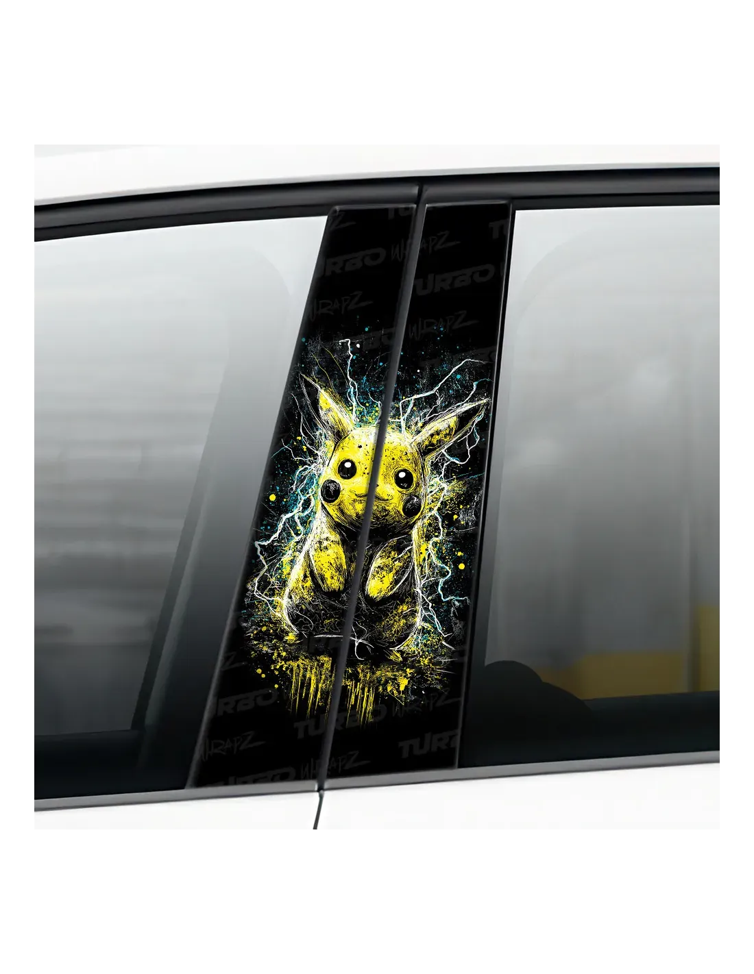 Pikachu lightning bolts - Car pillar sticker
