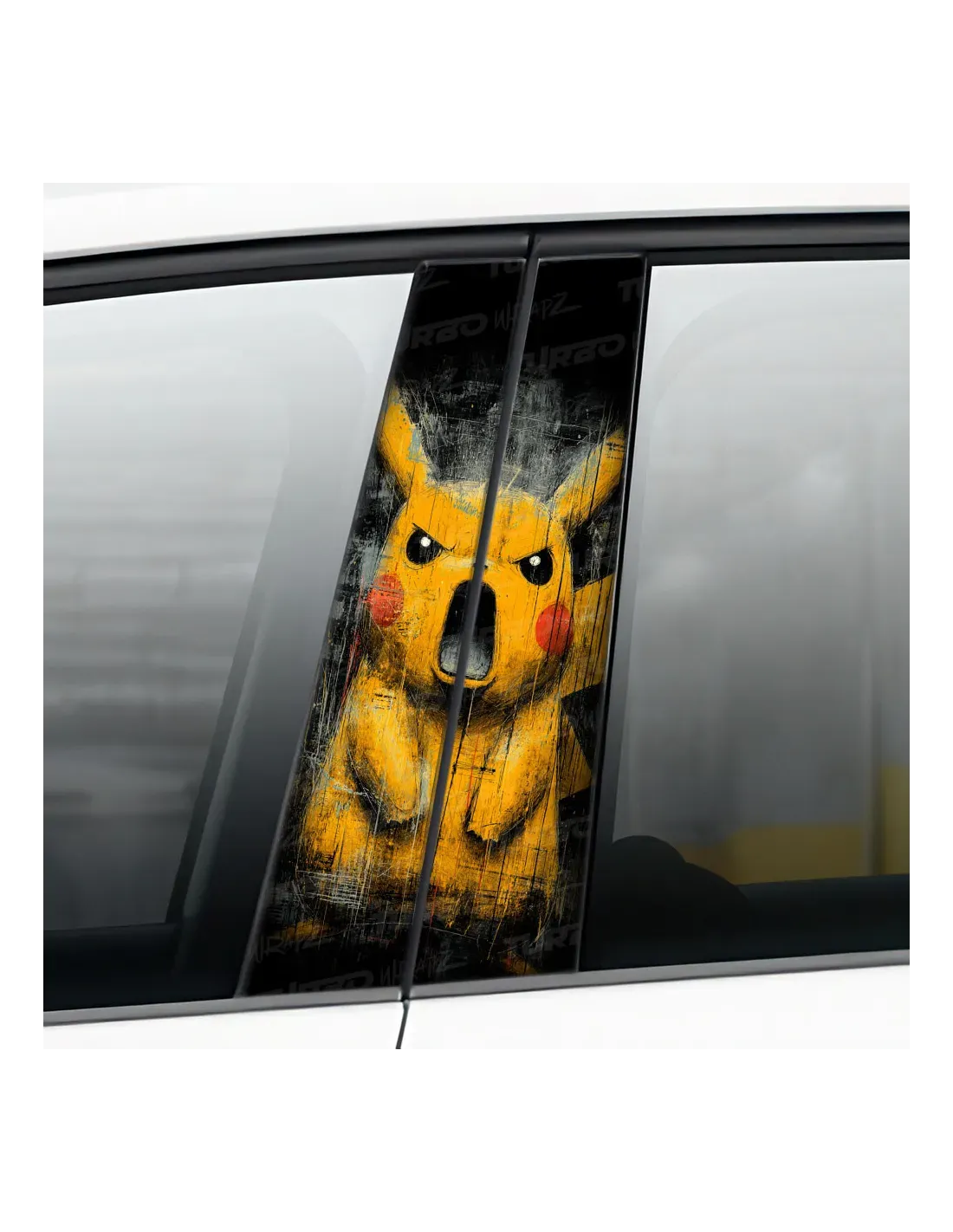 Angry Pikachu - Car pillar sticker