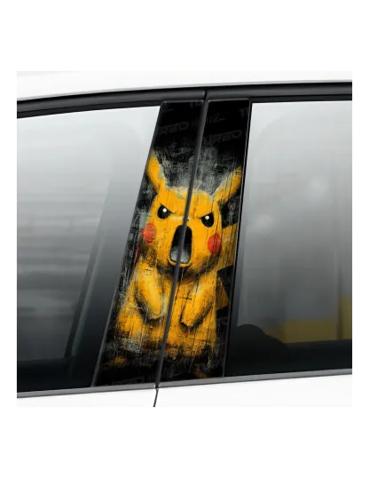 Angry Pikachu - Car pillar sticker