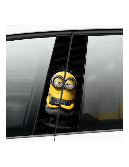Offended Minion - Car pillar sticker