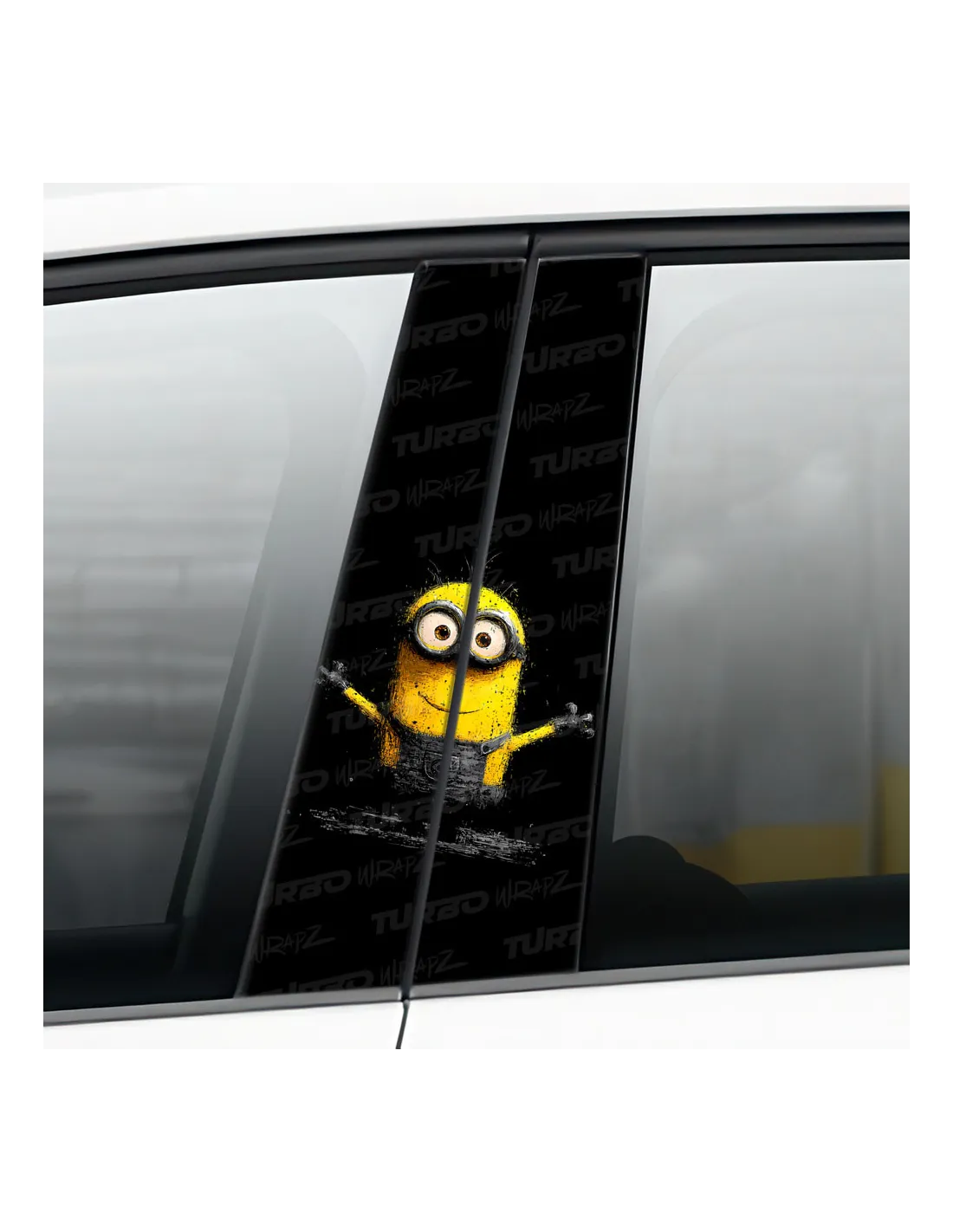 Minion Hugger - Car pillar sticker