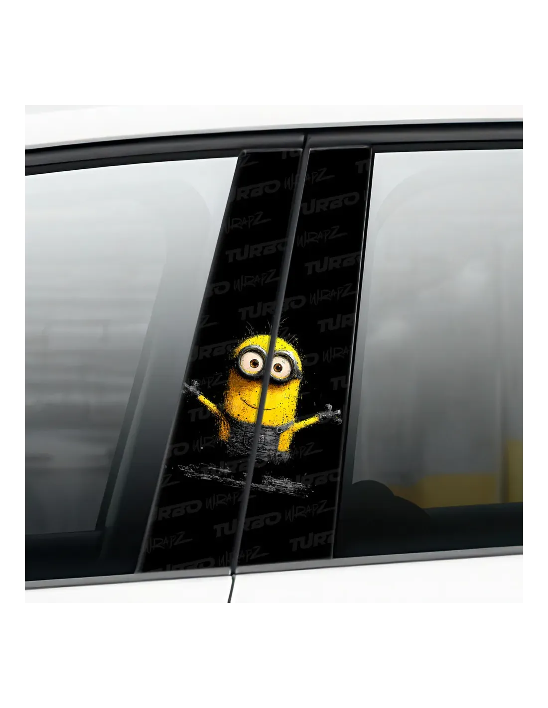 Minion Hugger - Car pillar sticker