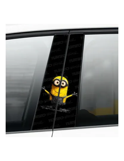 Minion Hugger - Car pillar sticker
