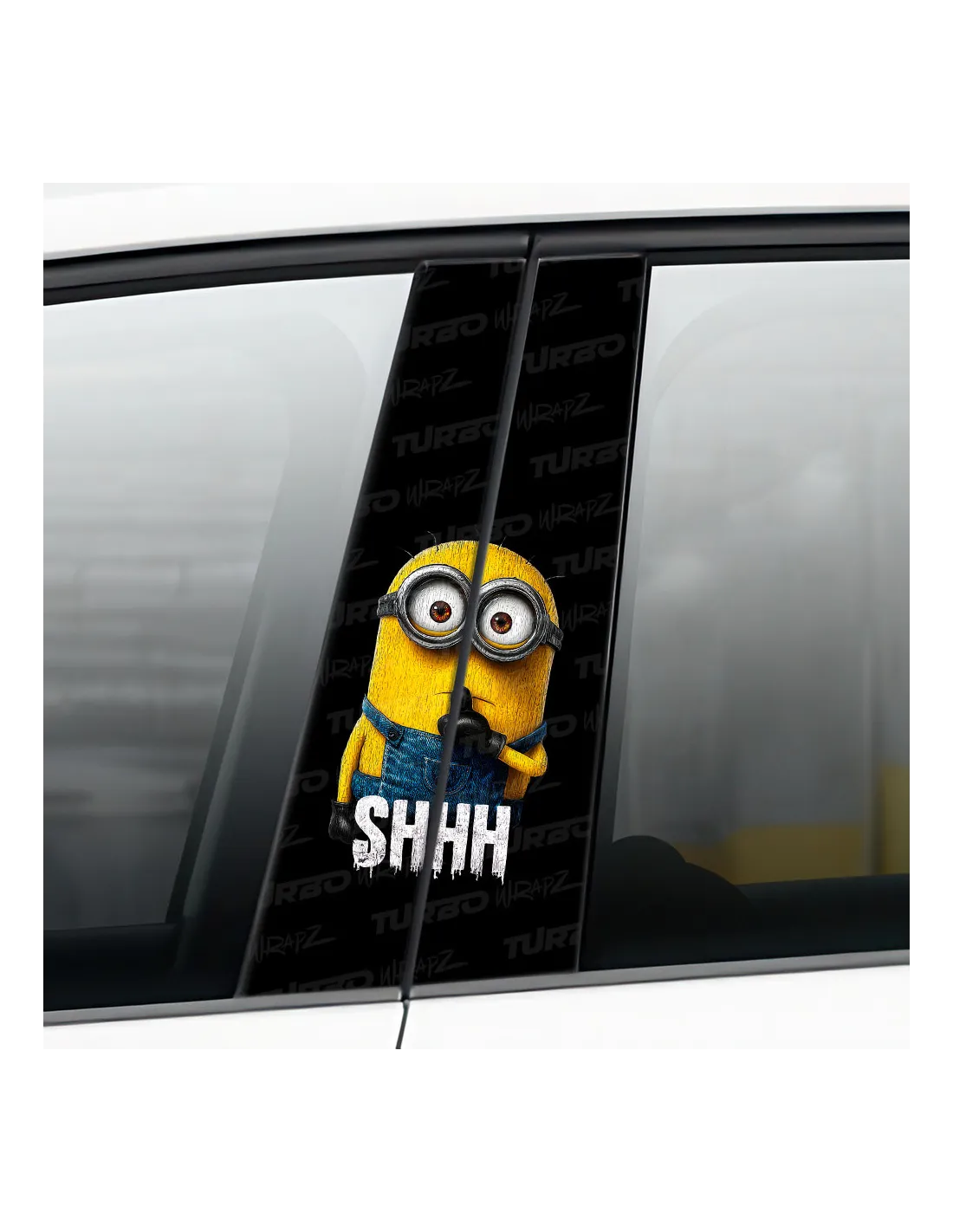 Minion Shhh - Car pillar sticker