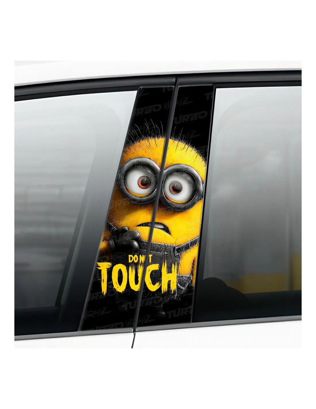 Minion Don't Touch - Car pillar sticker