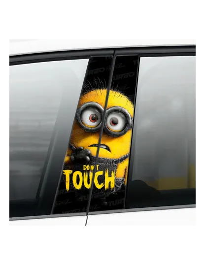 Minion Don't Touch - Car pillar sticker