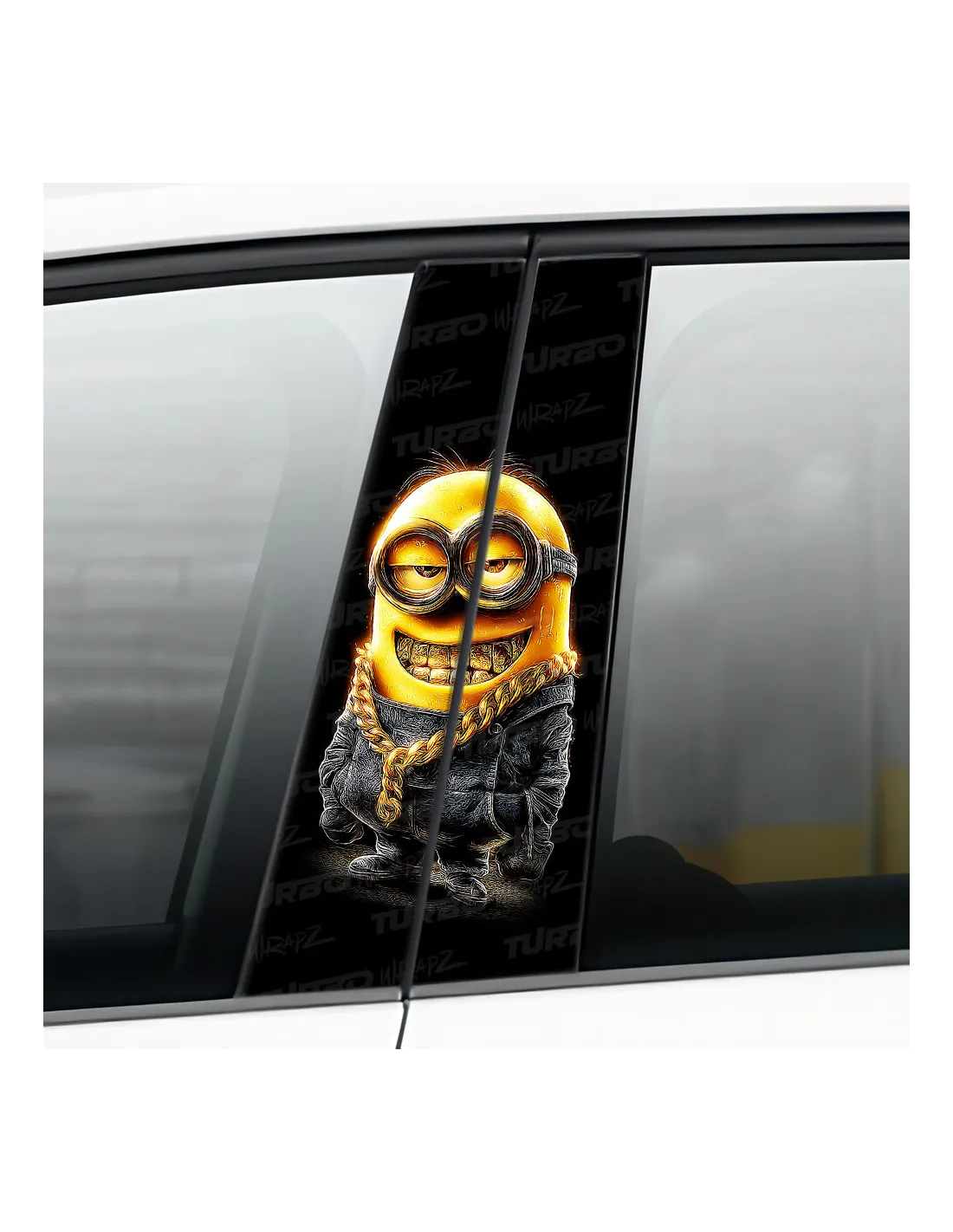 Golden Minion - Car pillar sticker