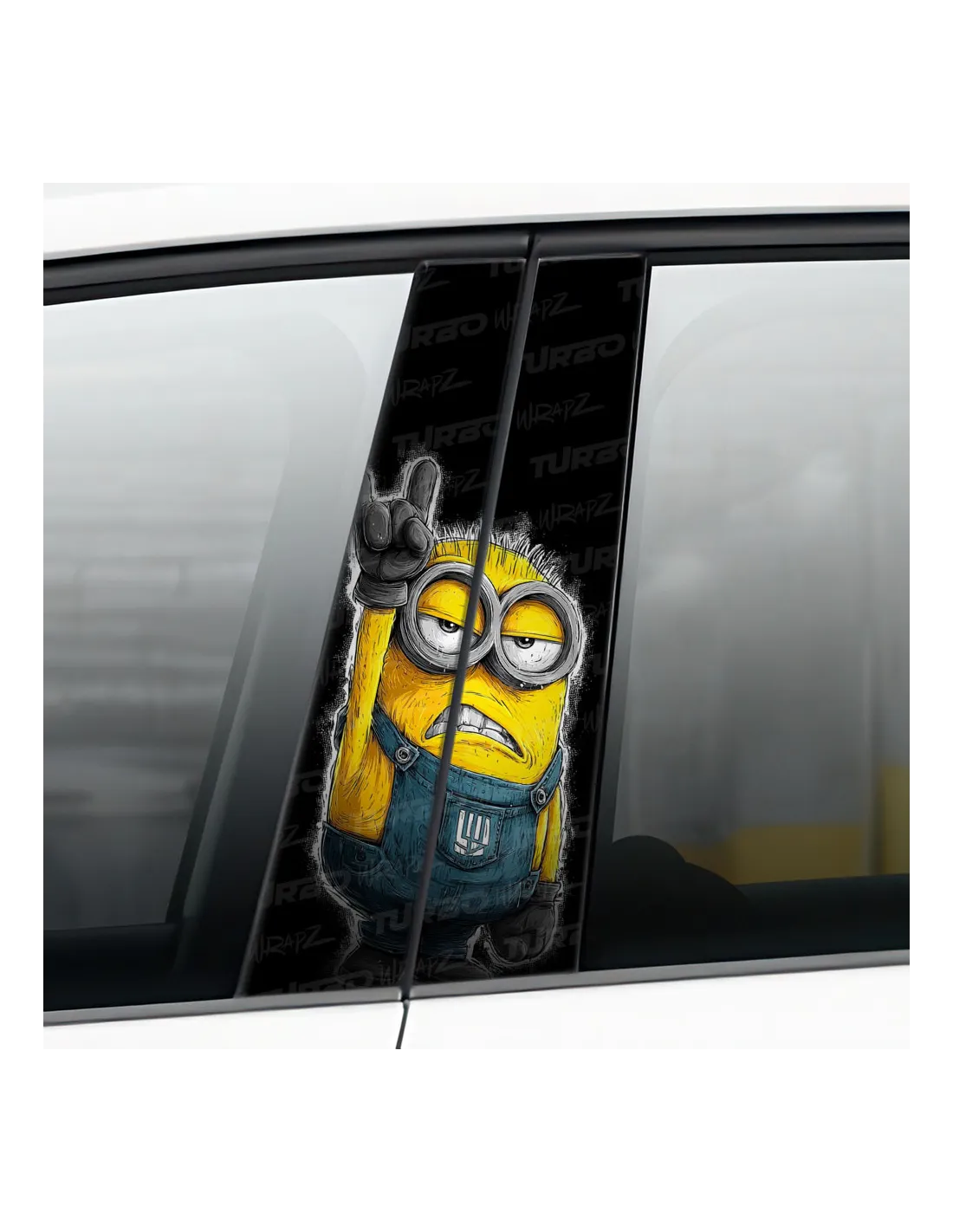 Hard Rock Minion - Car pillar sticker