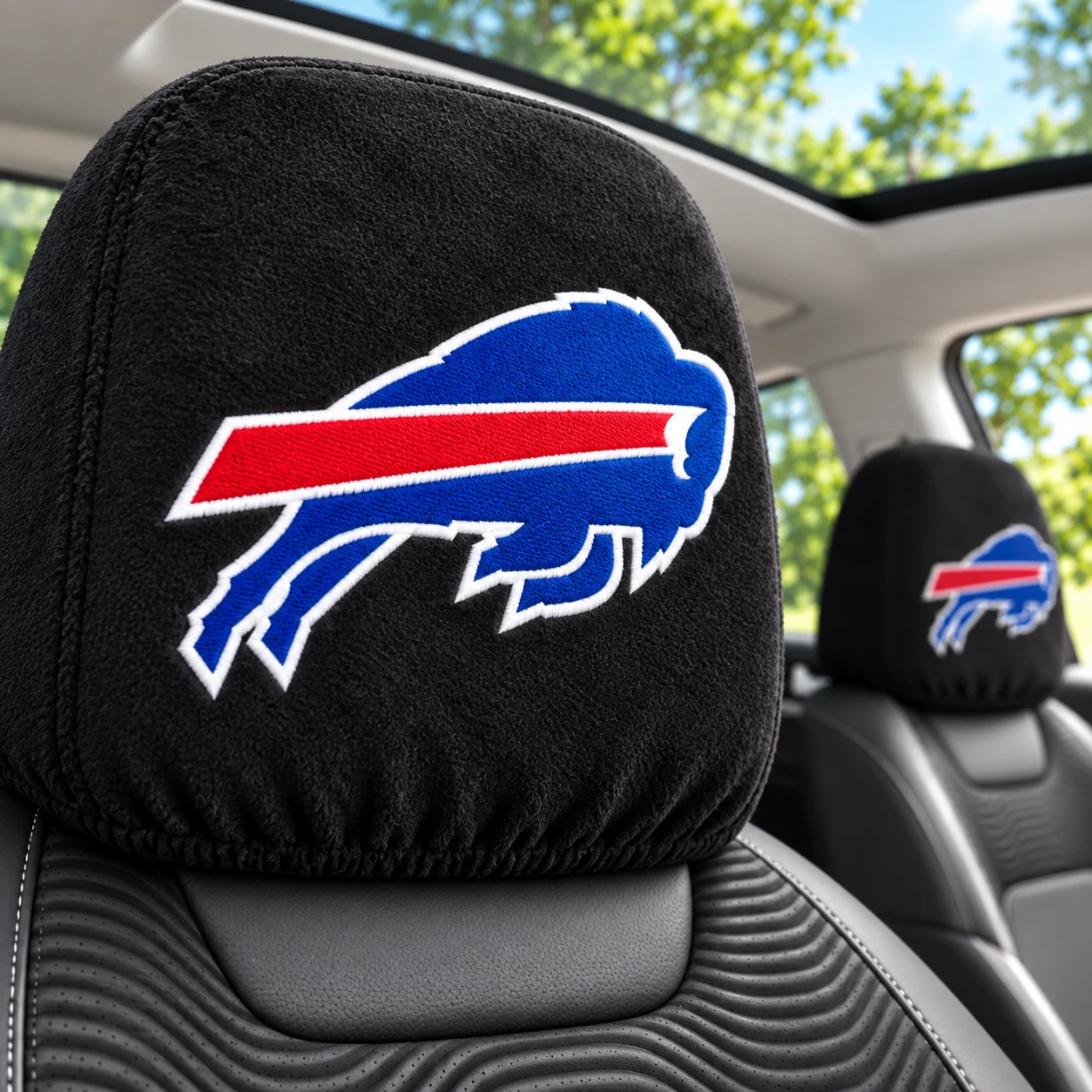 Buffalo Bills Football Car Headrest Covers - view 2