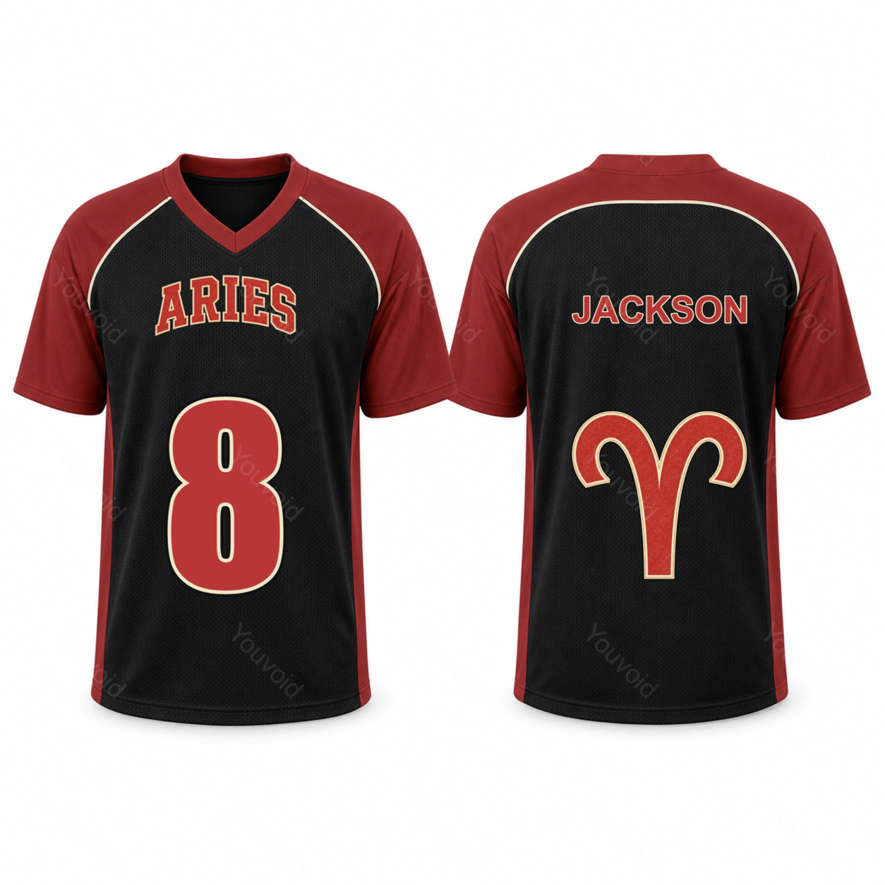 Custom Vintage #8 American Football Jersey – Bold Orange & Navy Statement Tee