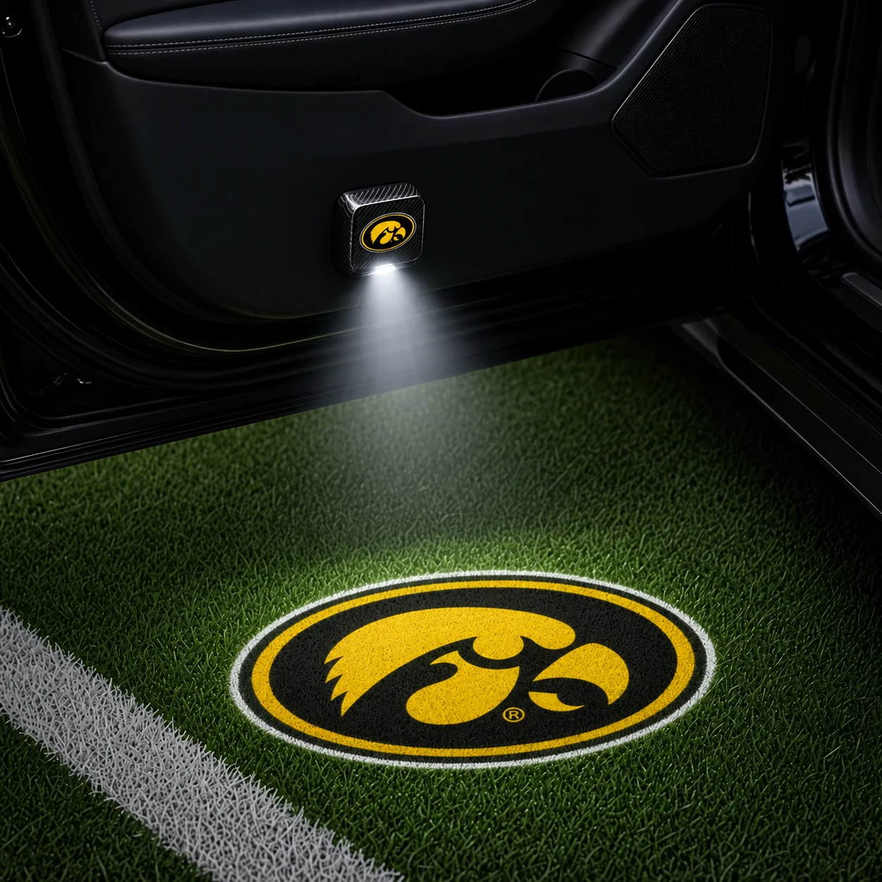 Iowa Hawkeyes Football Car Door Projector Light