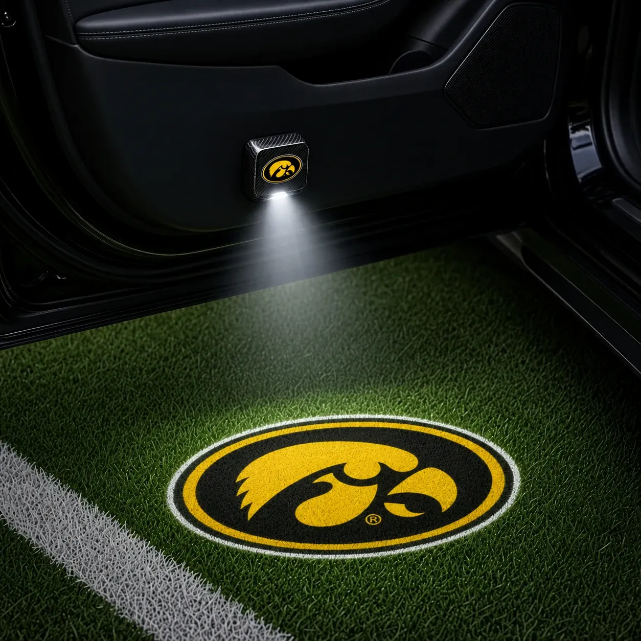 Iowa Hawkeyes Football Car Door Projector Light