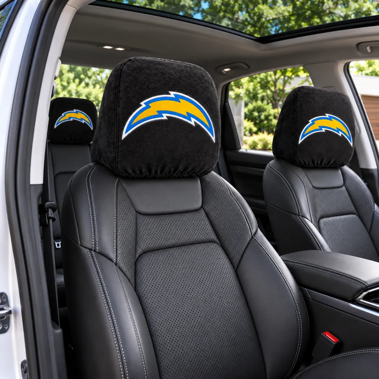 Los Angeles Chargers Football Car Headrest Covers - view 3