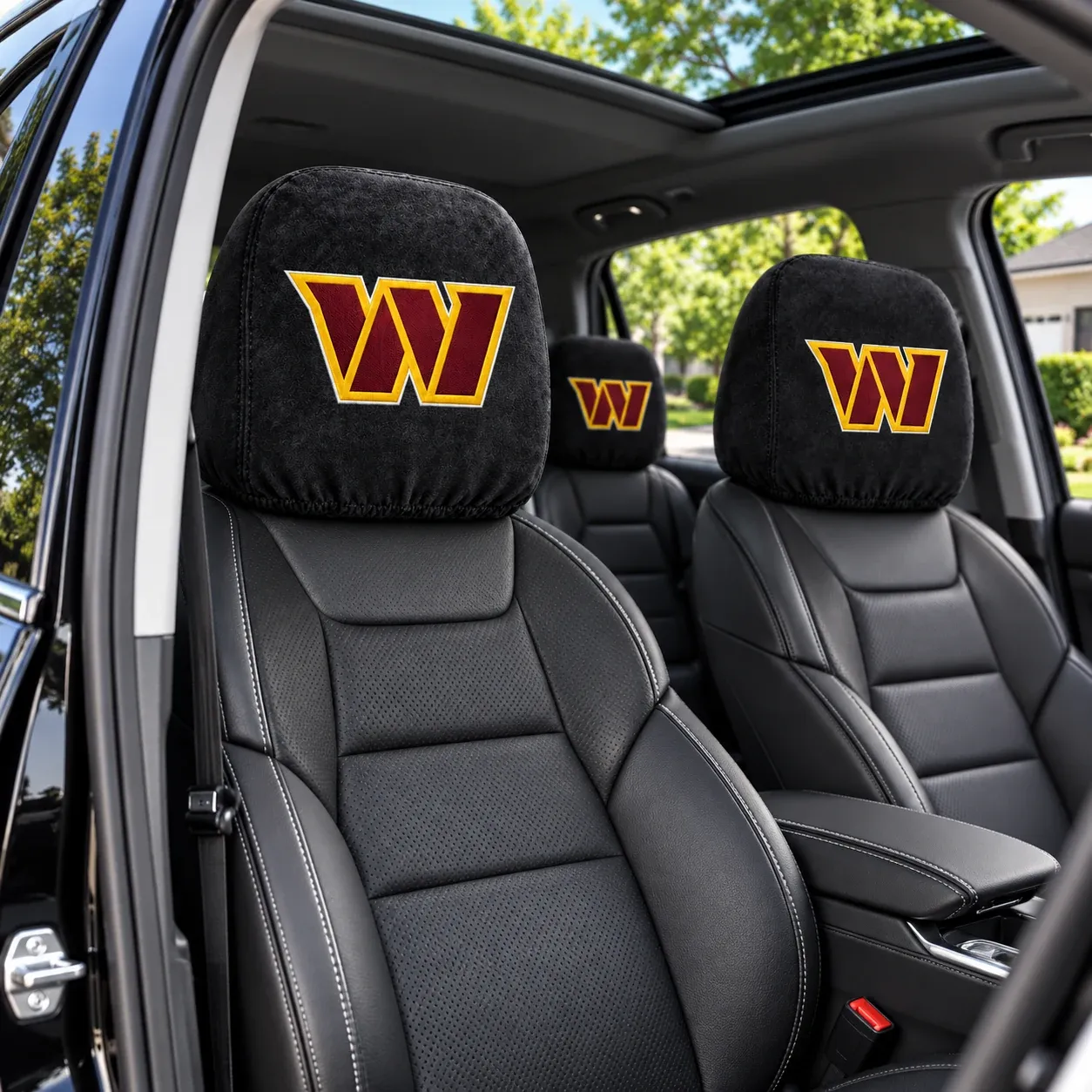 Washington Commanders Football Car Headrest Covers - view 3