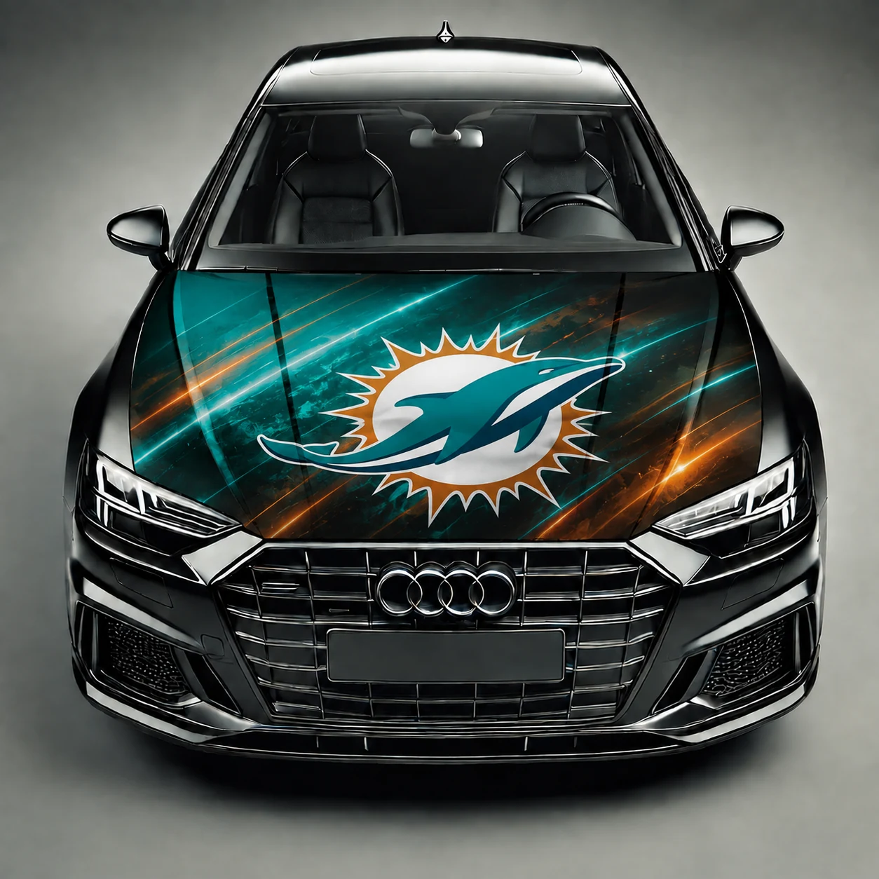 Miami Dolphins Premium Car Hood Wrap - Universal Fit