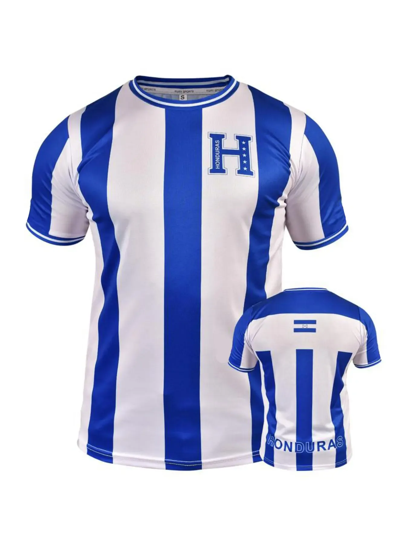 Honduras Football Jersey | Blue & White Striped Soccer Shirt | Unisex Fan Sportswear Top