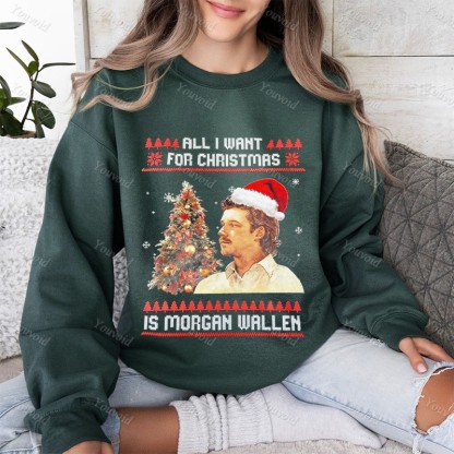 All I want for Christmas, Christmas music lover gift, Christmas shirt, music sweatshirt, T-Shirt & Hoodie for BFF, Trending Music Lover Gift