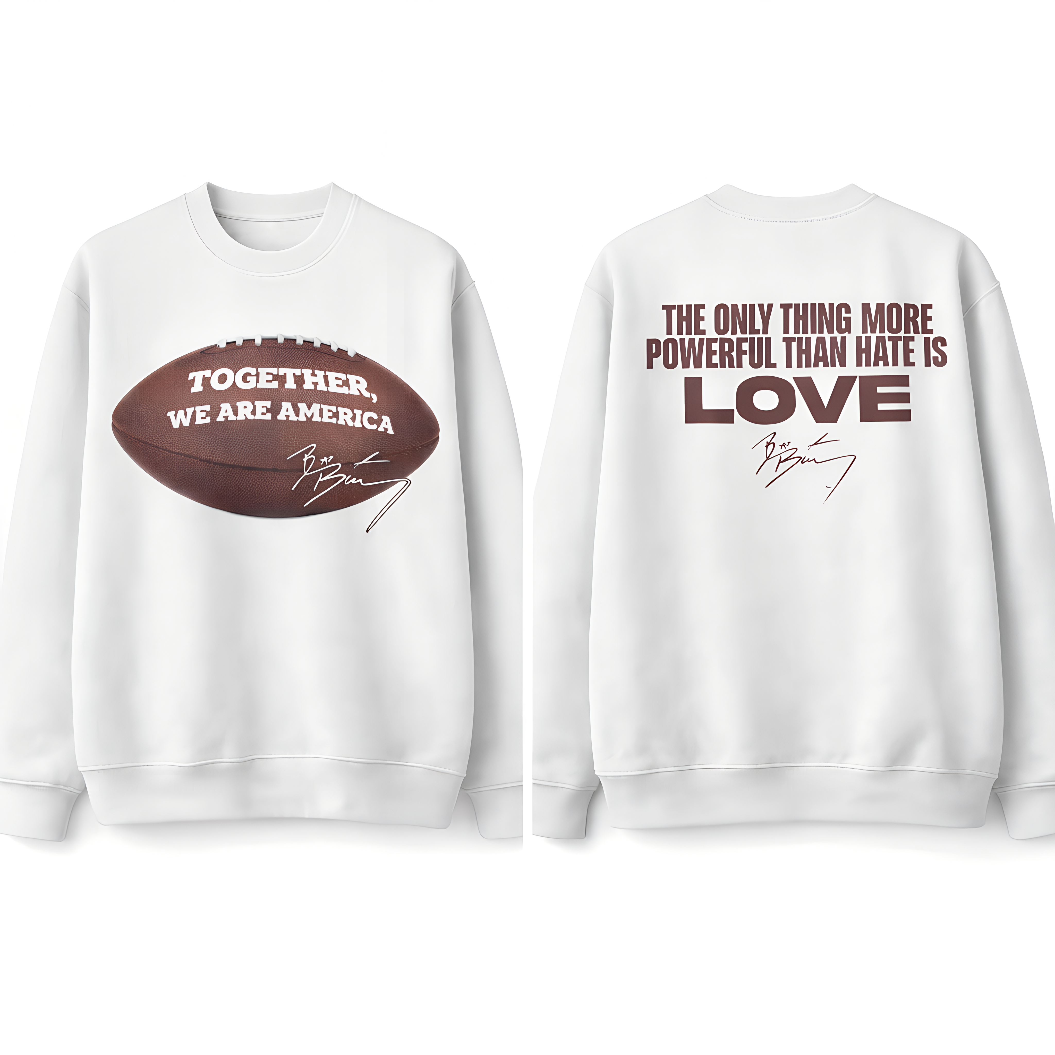 "Together We Are America" Tribute Hoodie - Bad Benito Halftime Show Commemorative Merch
