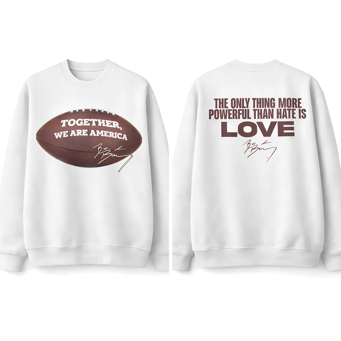 "Together We Are America" Tribute Hoodie - Bad Benito Halftime Show Commemorative Merch