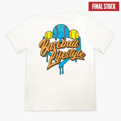 Ice Cream Baseball Lifestyle Youth Tee | Lightweight Baseball Graphic Shirt for Kids