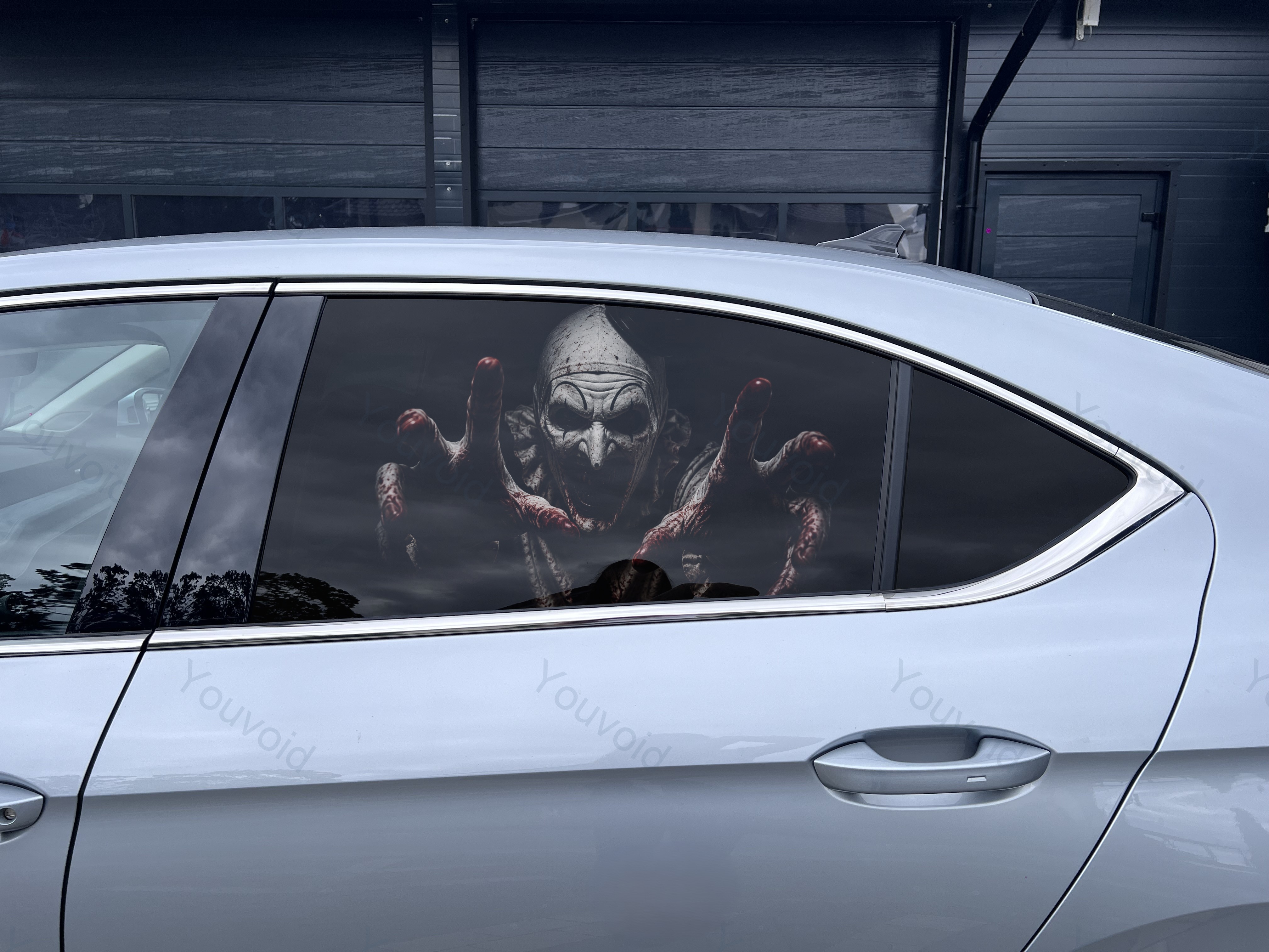 Car Window Decal One Way Vision Universal Fit Terrifier