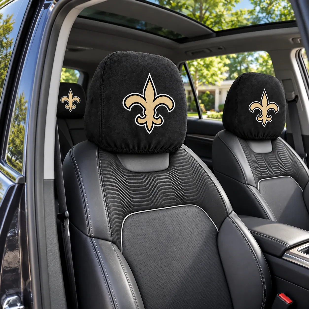 New Orleans Saints Football Car Headrest Covers - view 3