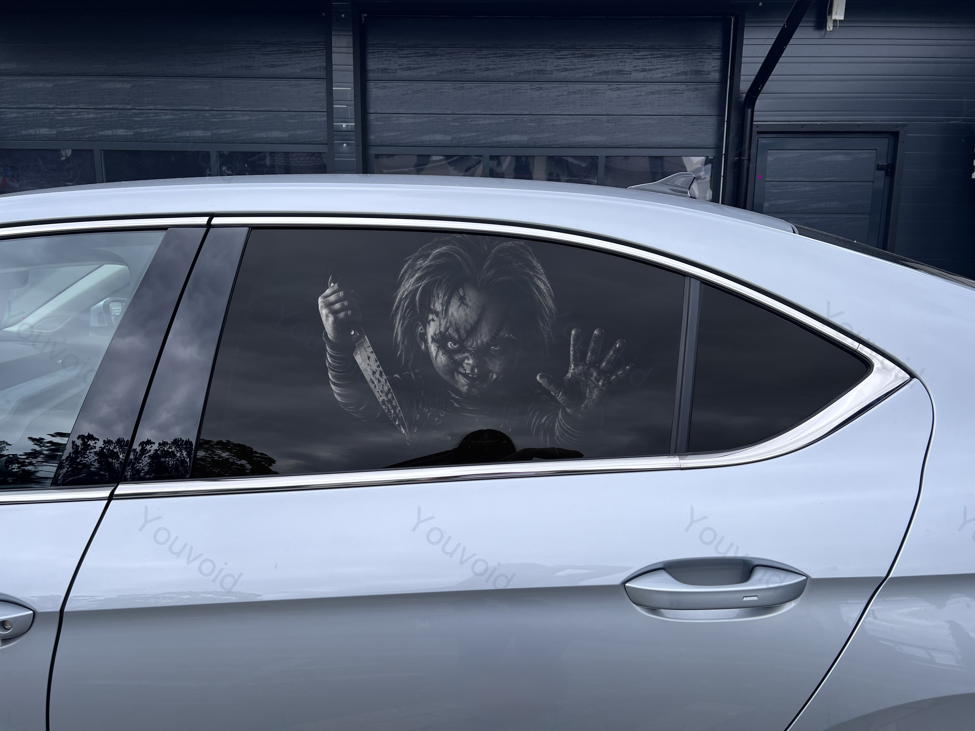 Car Window Decal One Way Vision Universal Fit Chucky