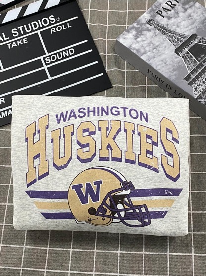 Vintage College Football Helmet T-shirt Crewneck Sweatshirt