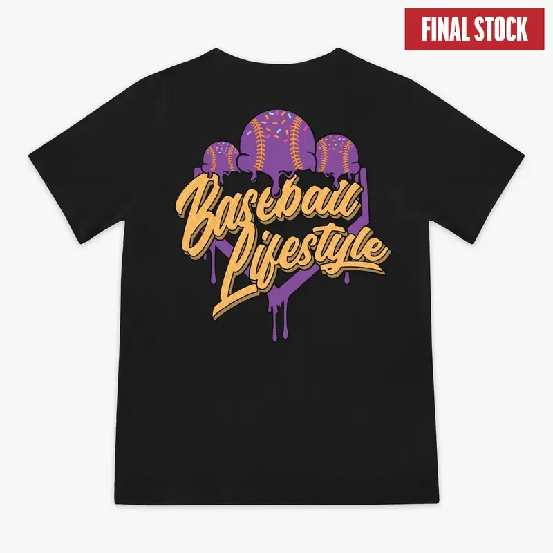 Ice Cream Baseball Lifestyle Youth Tee | Lightweight Baseball Graphic Shirt for Kids