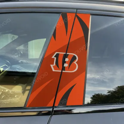 Cincinnati Bengals Car Pillar Wrap - Premium Vinyl B-Pillar Decal, Universal Fit